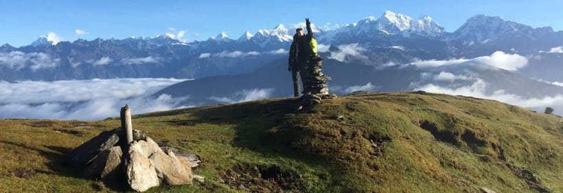 4 Days Pikey Peak Trek : The Best View of Mt Everest - Day 2: Stone walls, stupas, and Pikey Base Camp