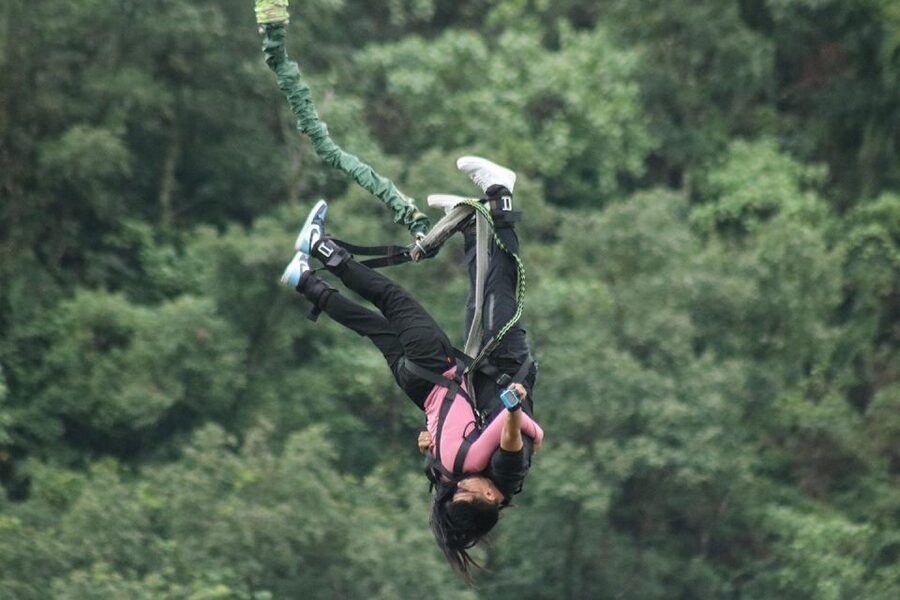 Double Dare: Tandem Bungee Adventure - Sharing the leap near Pokhara