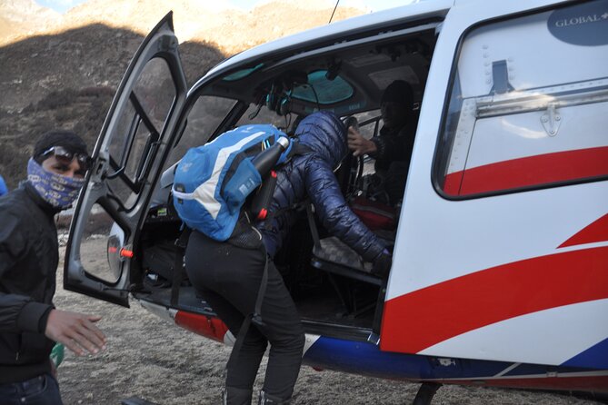 Everest Base Camp Helicopter Tour landing at Hotel Everest View - Overflying Kala Patthar and Everest Base Camp