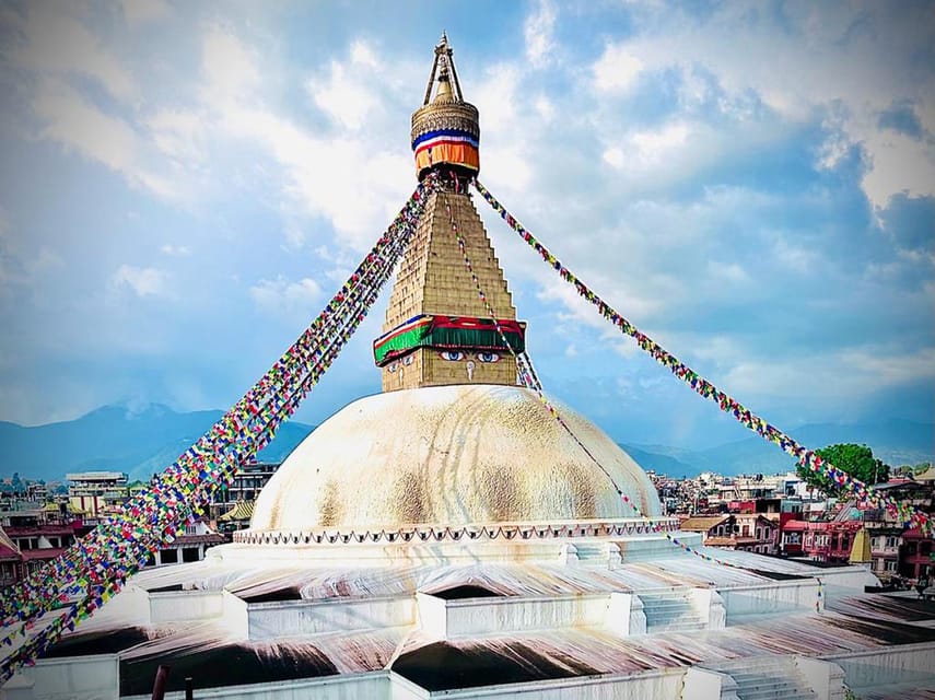 From Kathmandu: 2 Stupas and Kopan Monastery Spiritual Tour - Boudhanath Stupa: finish among pilgrims and prayer wheels