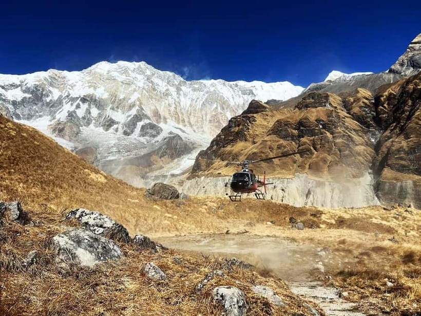 From Pokhara: Annapurna Base Camp (ABC) Helicopter Tour - From Lakeside Pokhara to the airport heli terminal