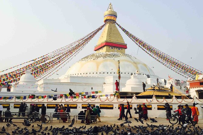 Kathmandu Highlights: Private UNESCO World Heritage Sites Tour - Boudhanath Stupa, a major Buddhist center