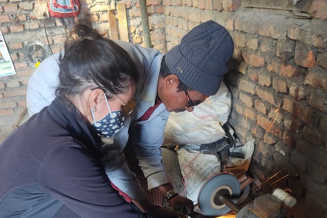 Knife (Khukuri) Making Workshop- Forge of the Gurkhas - Buffing, polishing, and making the knife yours
