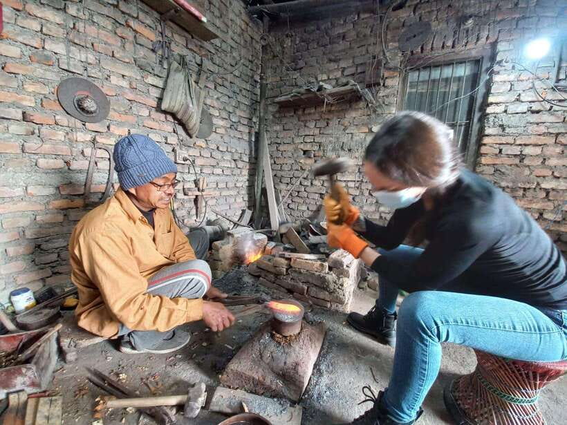 Knife Khukuri Making Workshop - From hotel lobby to the blacksmith’s home