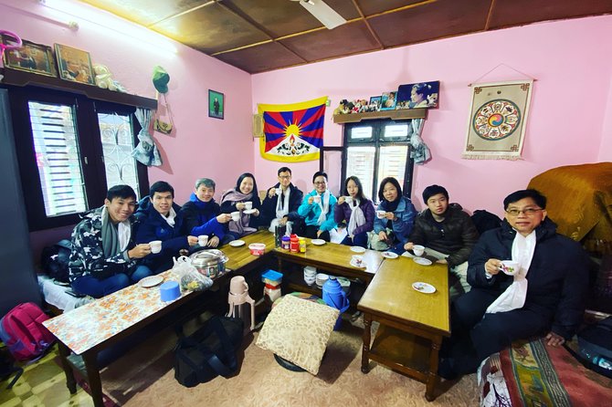 Morning Tibetan cultural tour to Tibetan settlements Pokhara - Buddhist signs at Shree Gaden Dhargay Ling