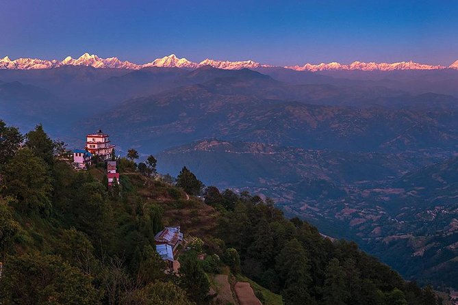 Mt Everest view from Nagarkot -hiking to Changu UNESCO site - A gentle walk through Nepalese villages