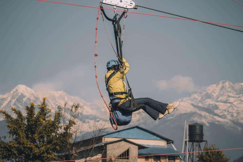 Pokhara: Experience The World's Steepest Zipline - The views toward Annapurna, Machhapuchhre, and Seti River