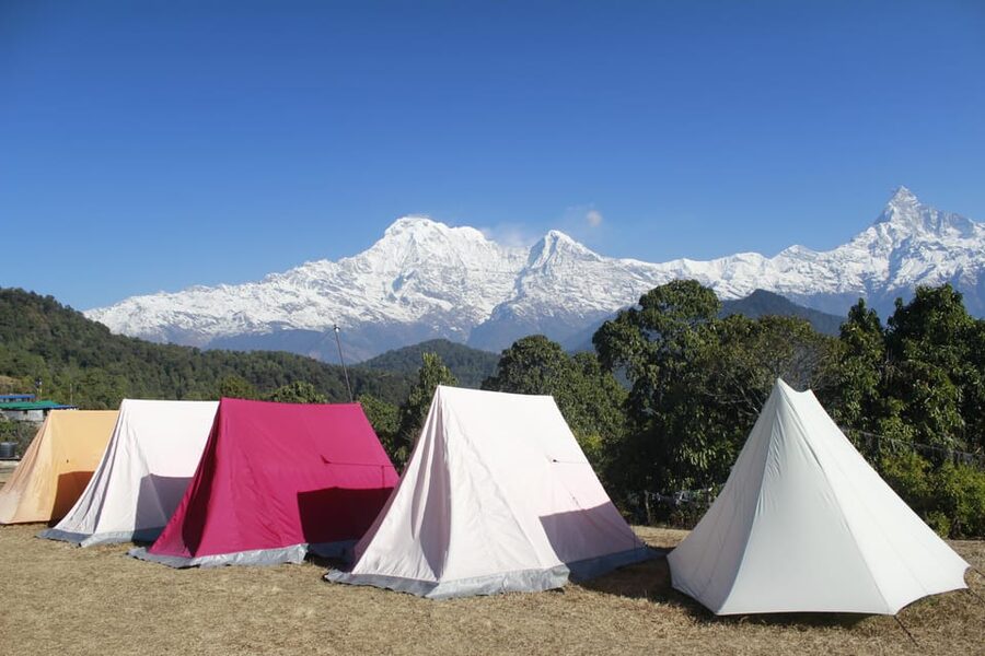Pokhara: One night camping, campfire stay at Australian camp - Walking through forest, fields, and Gurung villages