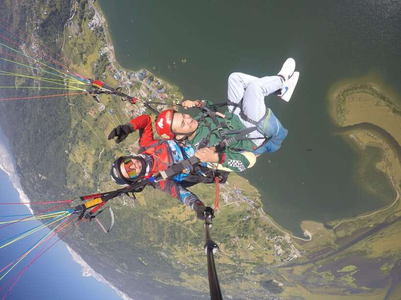 Pokhara: Paragliding, Bungy Jump and Zipline Combo Adventure - The Sarangkot flight, about 30 minutes above Pokhara