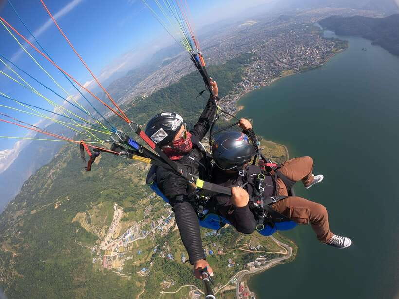 Pokhara: Paragliding, Bungy Jump and Zipline Combo Adventure - The zipline transfer and valley views