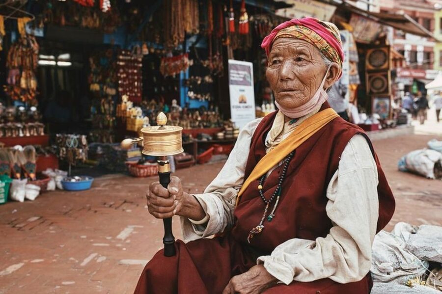 Spiritual Nepal: Expert insight into Multifaith Journey - Walking the Kora at Boudhanath Stupa